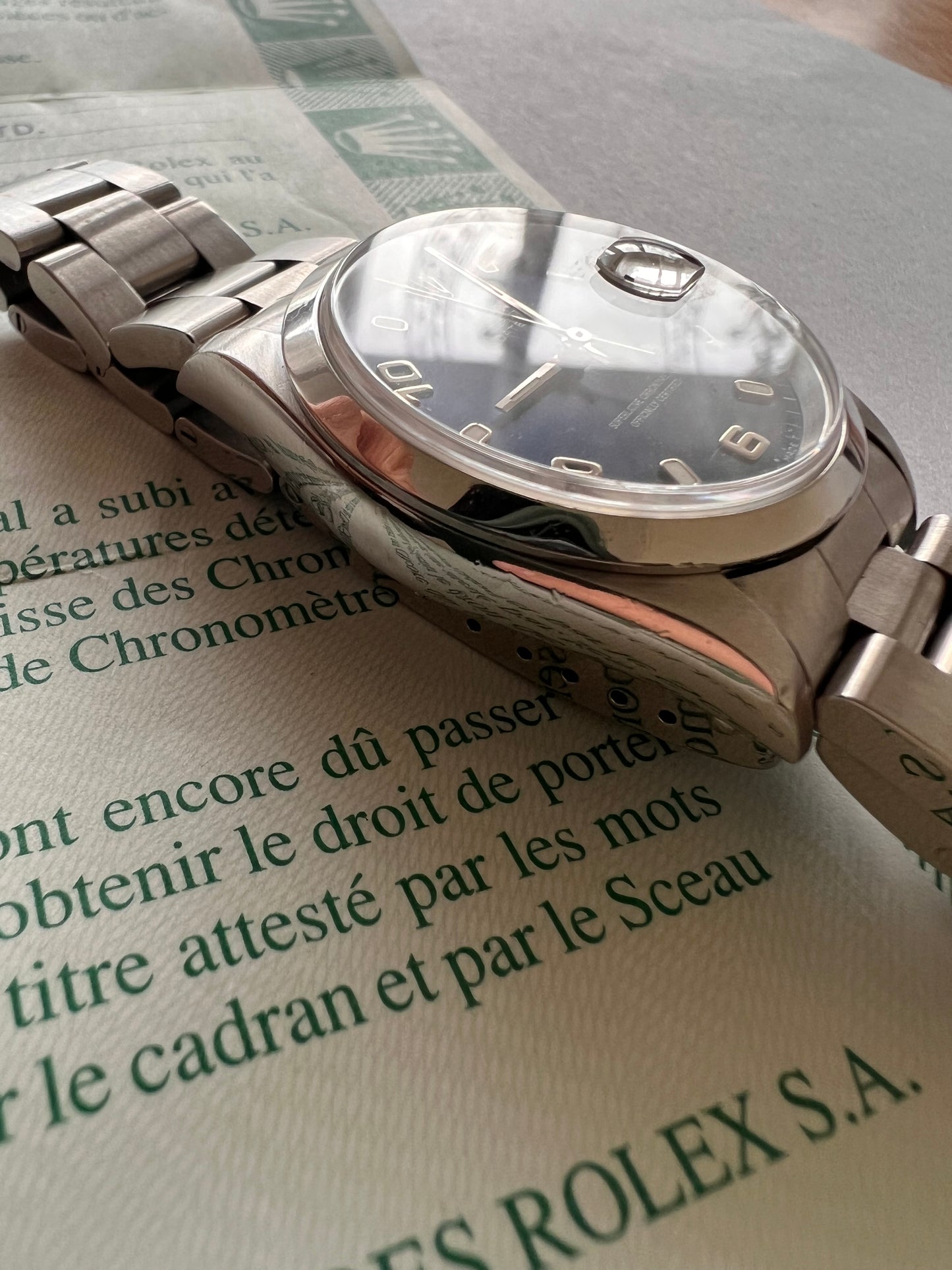 Rolex date 15200 blu dial