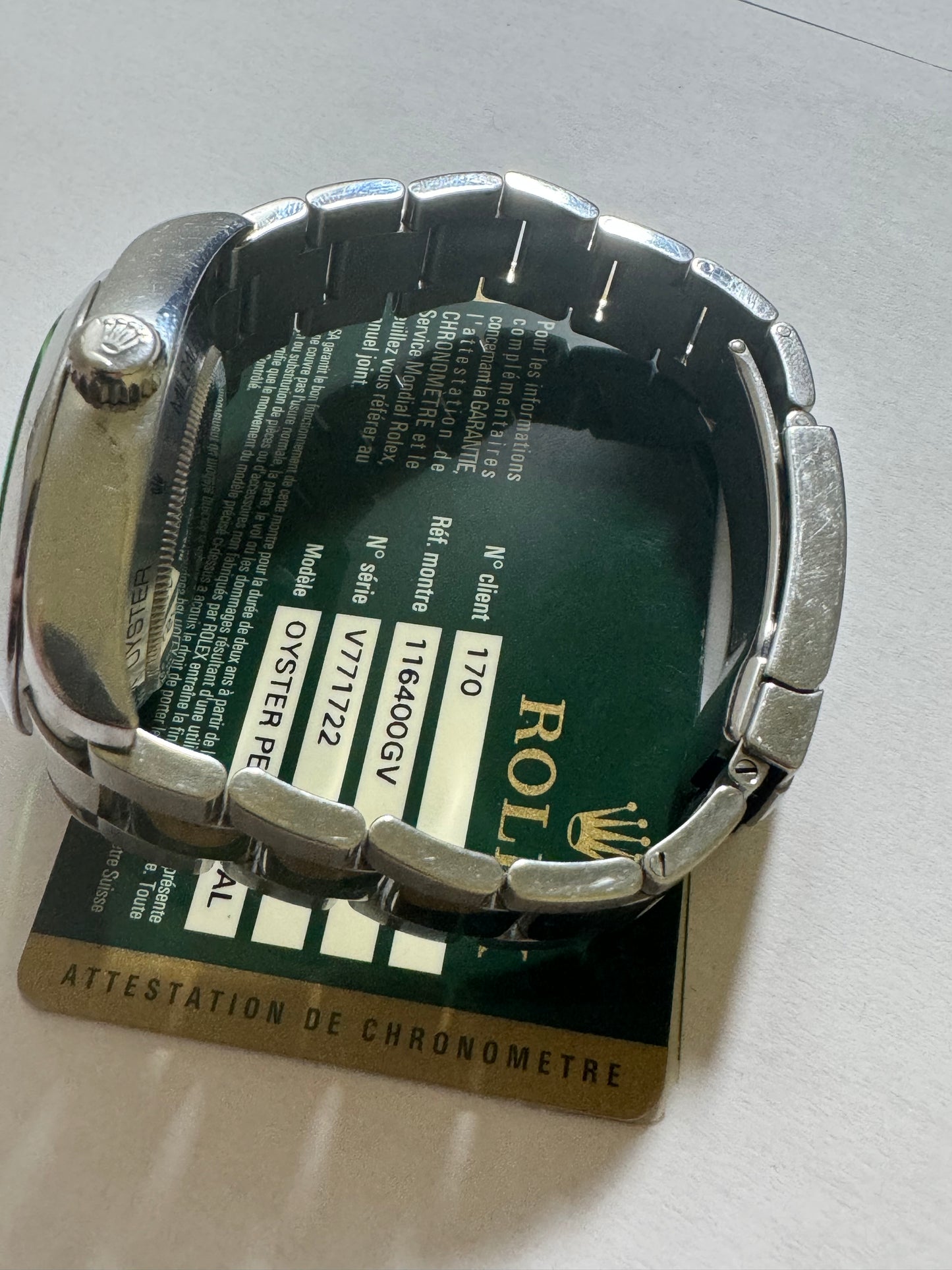 Rolex Millgaus 116400 green, black dial