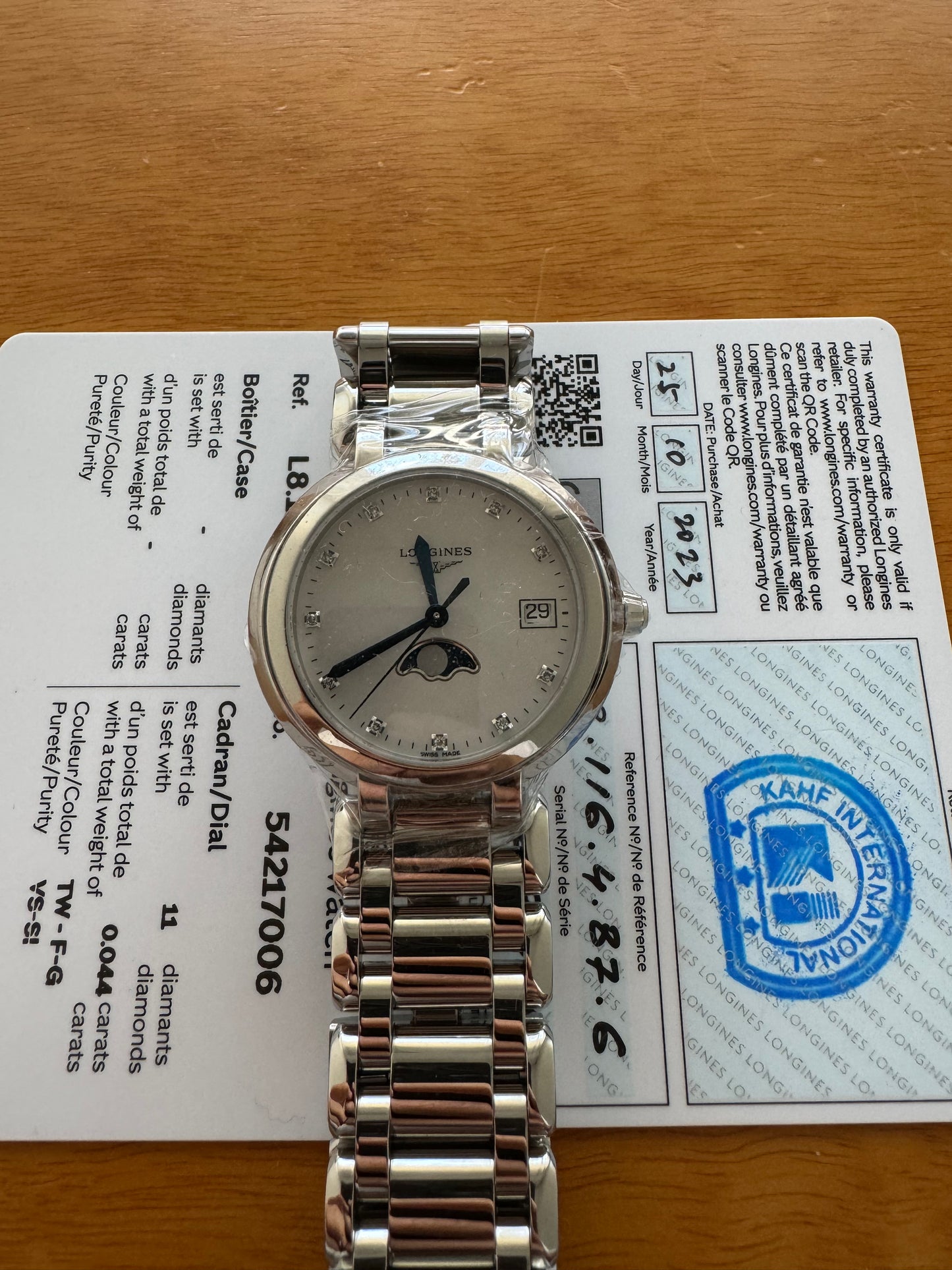Longines Prima Luna Stainless White Quartz L8.116.4.71.6