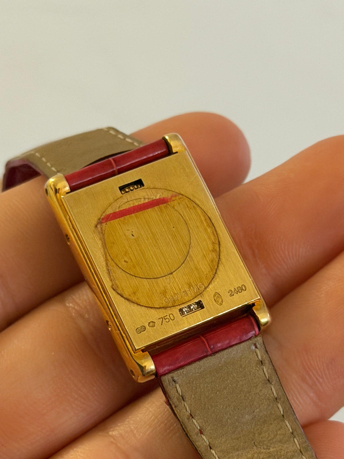 Cartier Tank Basculante Gold 750 ref 2480