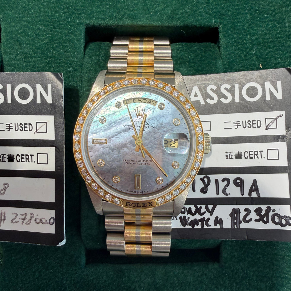 ROLEX 18129 ONLY MOP DIAL