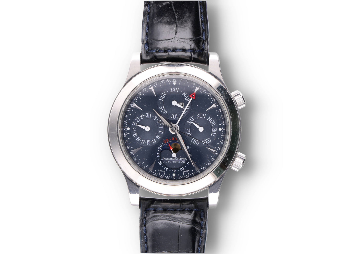 Legendary Grande Memovox Master Control Serie Limite of 250 pieces, Platinum. Perpetual Calender, reveil Reference : 146.6.95