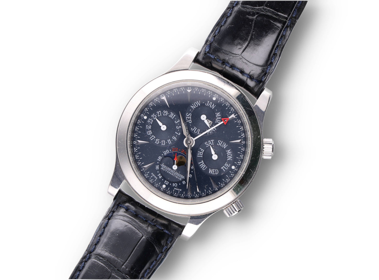Legendary Grande Memovox Master Control Serie Limite of 250 pieces, Platinum. Perpetual Calender, reveil Reference : 146.6.95
