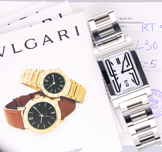 Bvlgari Rettangolo rt45s original paper