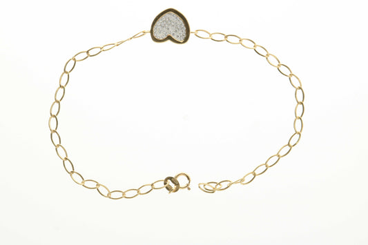 Bracciale in oro 18 kt con cuore