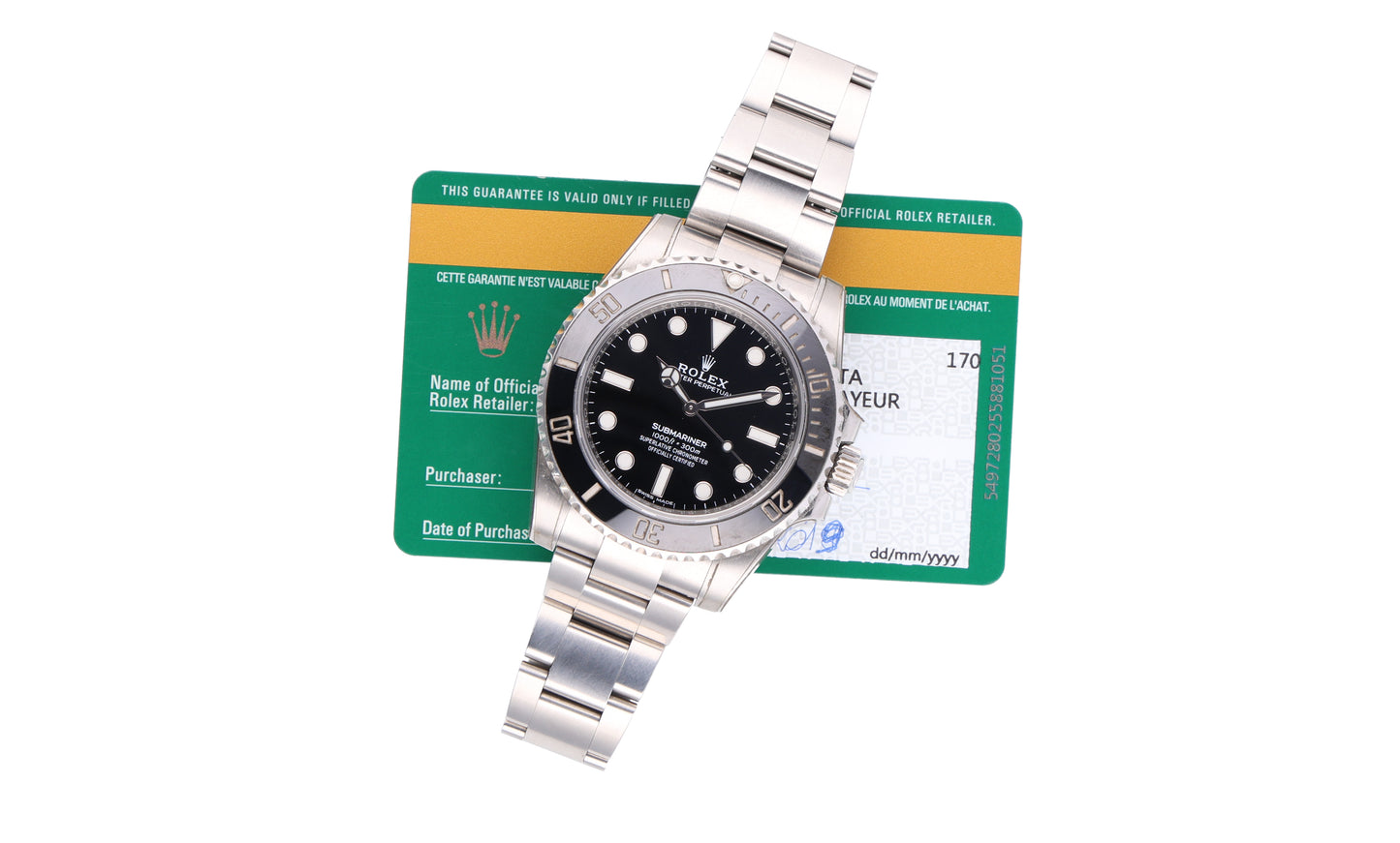 Rolex Submariner 114060 card bicolore