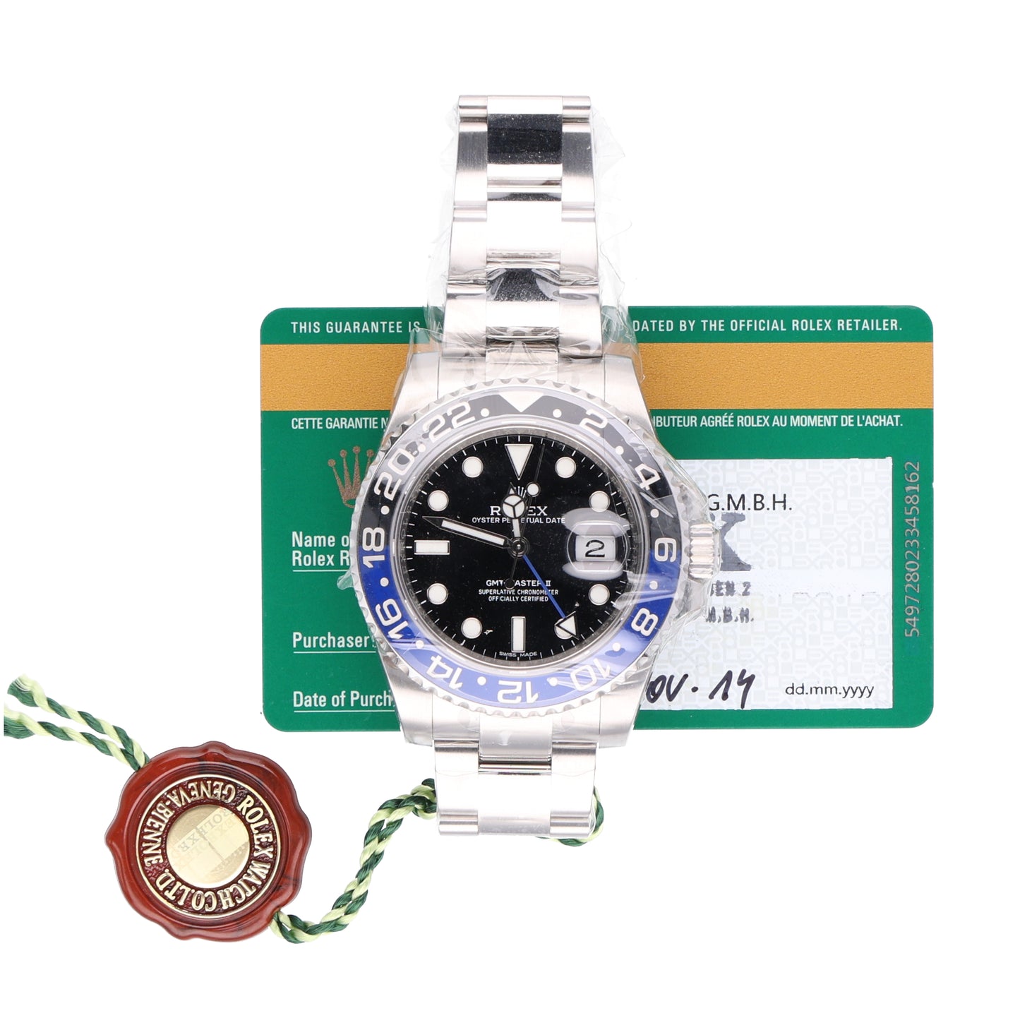 Rolex gmt batman 116710blnr 2014 FULL STICKERS