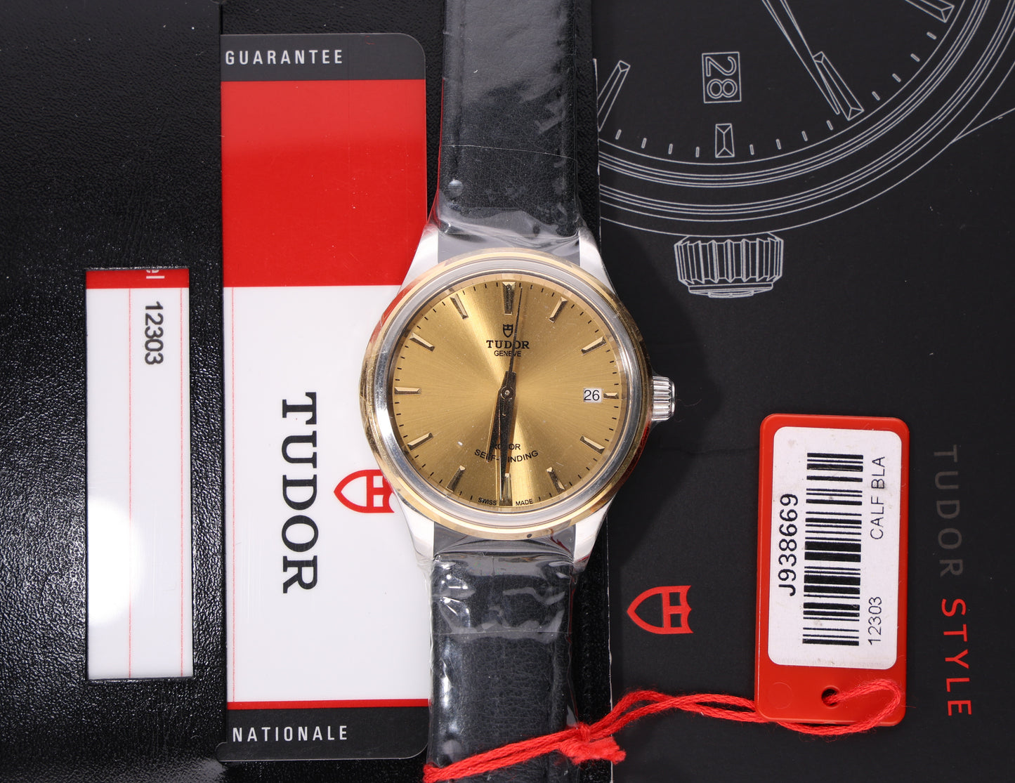 Tudor Style 12303 new full stickers open date champ
