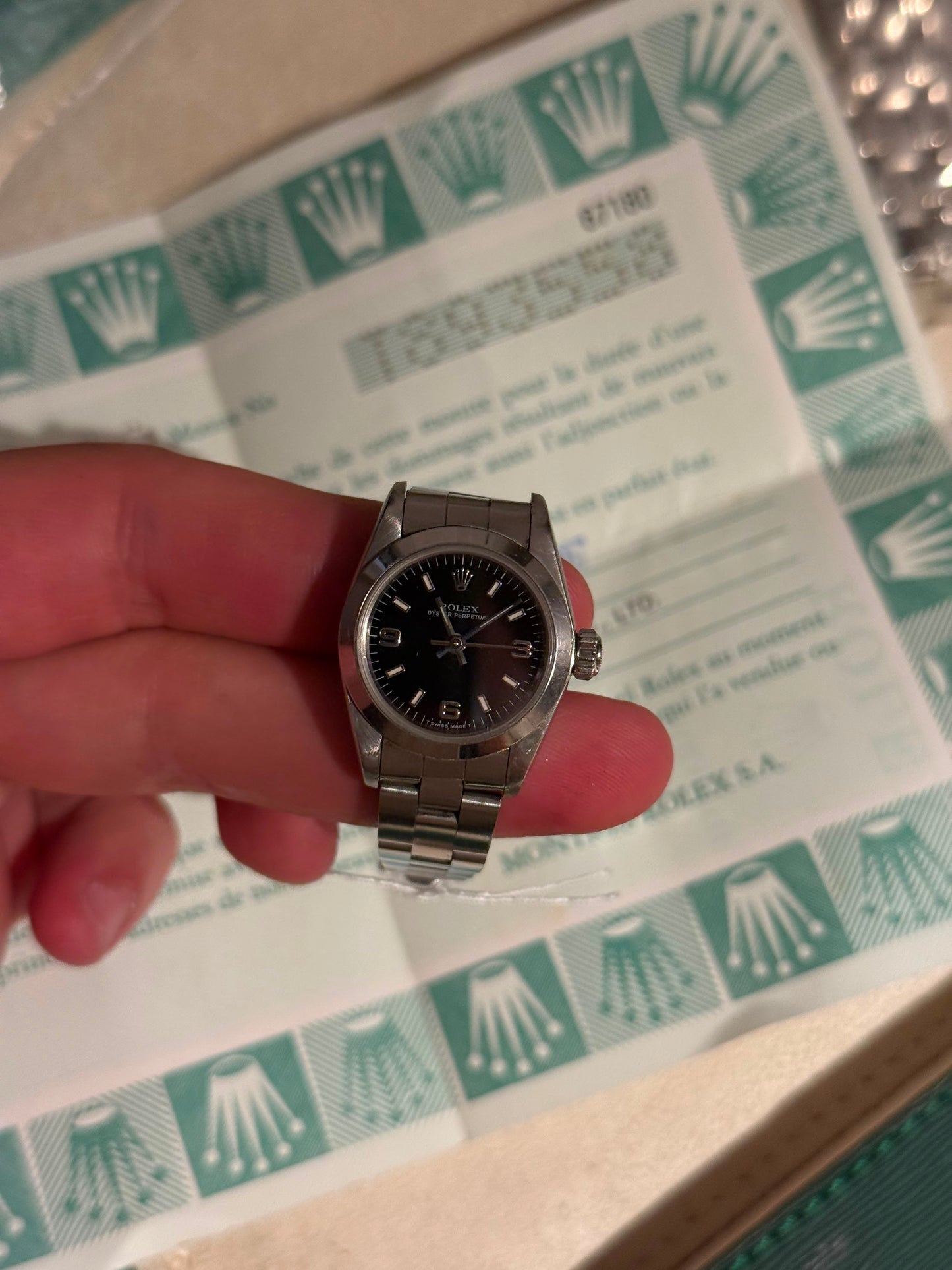 Rolex 67180 black paper