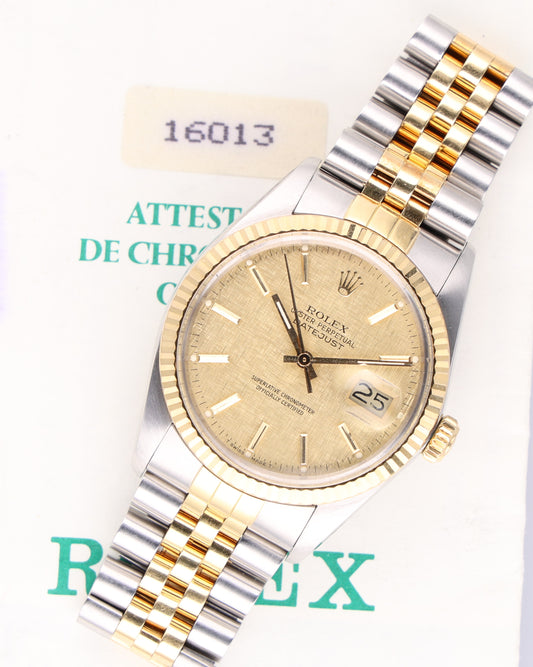 Rolex 16013 Paper linen dial