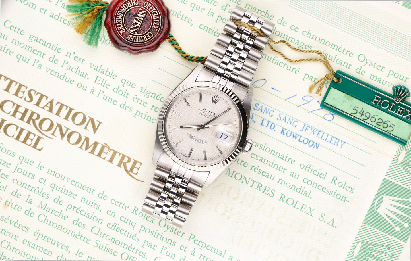 Rolex Datejust 16014 Linen Dial perfect condition