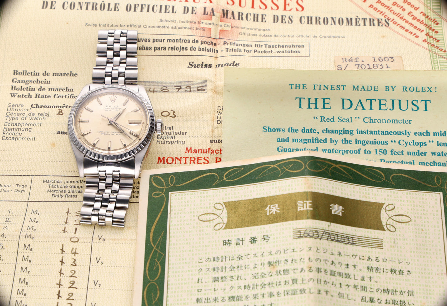 Rolex Datejust 1603 from 1964 full set