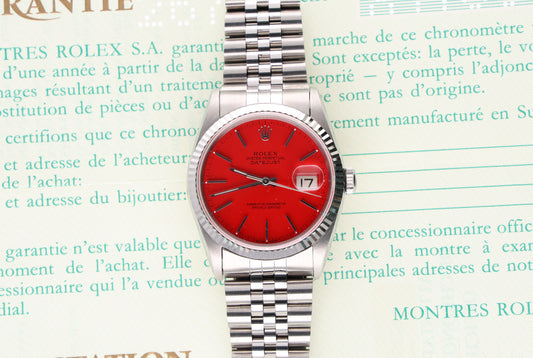 Rolex Datejust 16234 Red Custom dial