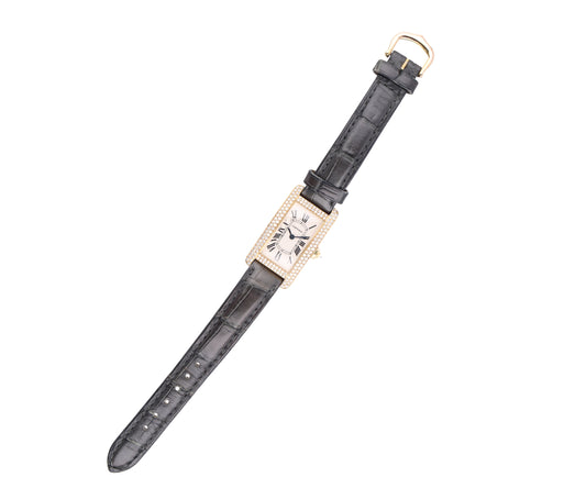 Cartier gold tank americaine factory diamond