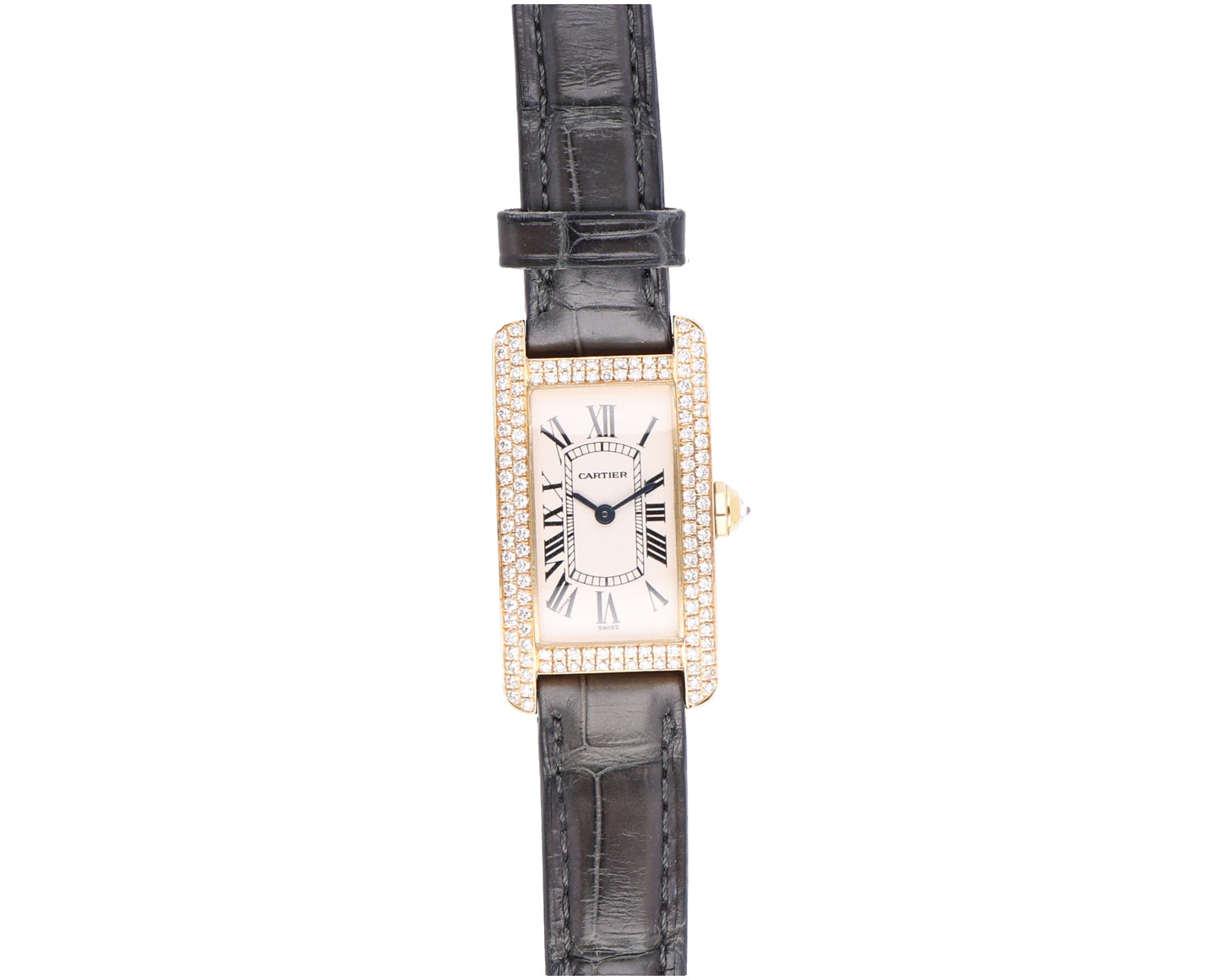 Cartier gold tank americaine factory diamond