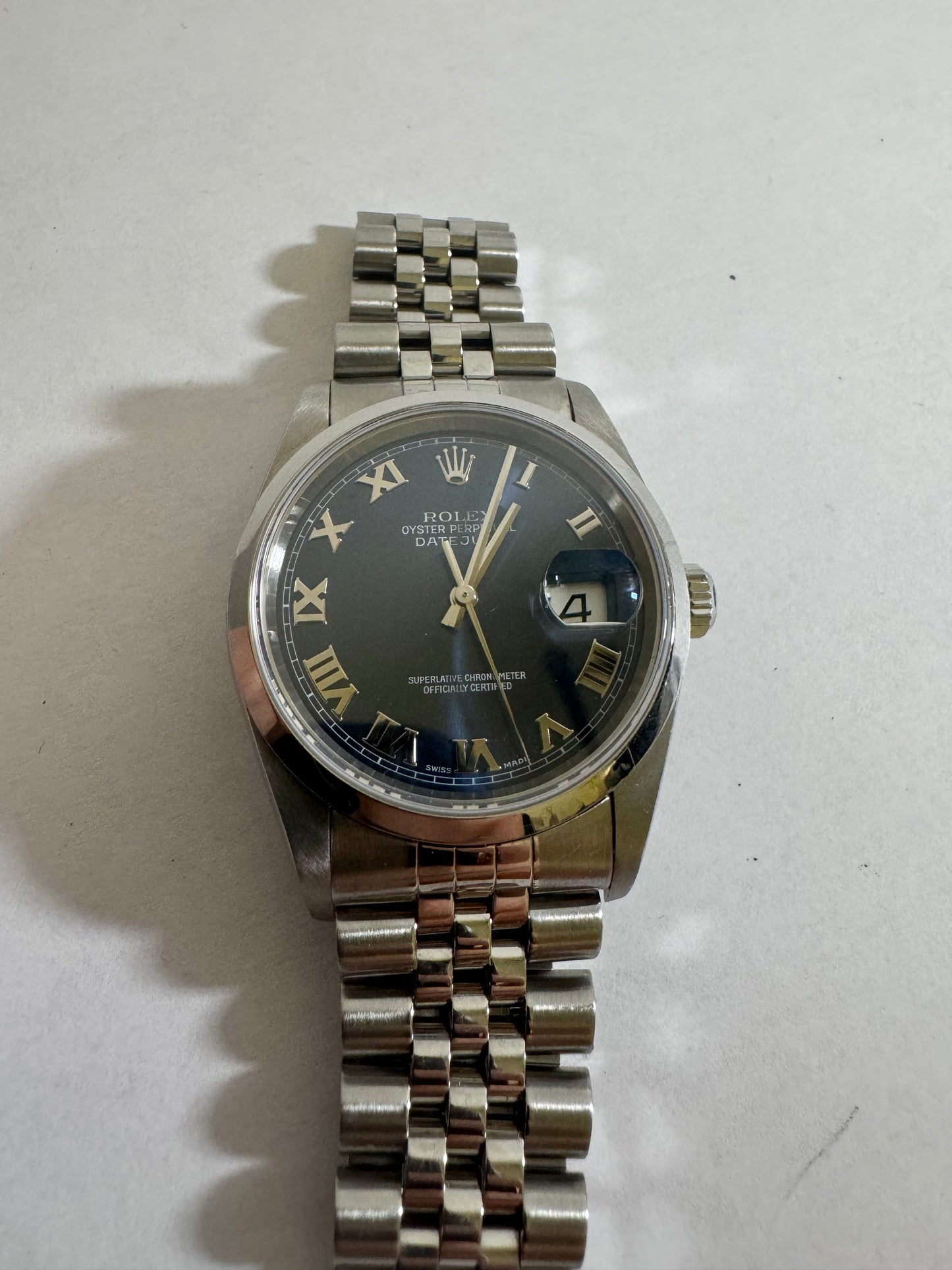 Rolex datejust 16200 jubilee blue dial