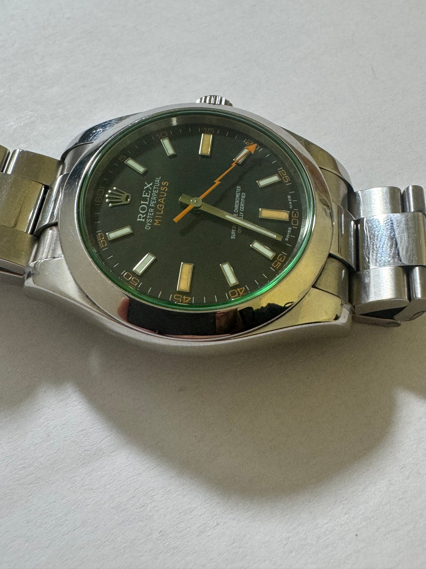 Rolex mill gauss 116400 vetro verde