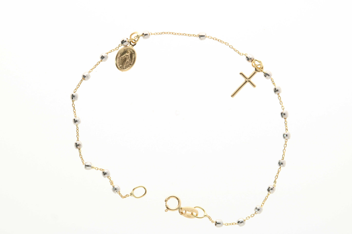 Bracciale rosario in oro 18 kt