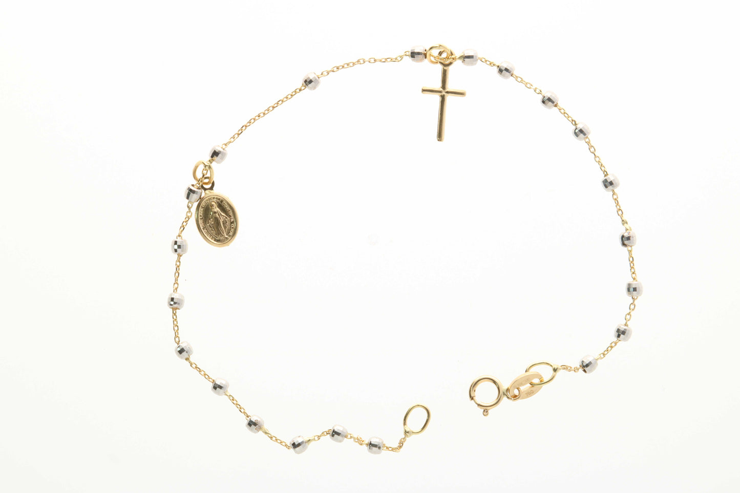 Bracciale rosario in oro 18 kt