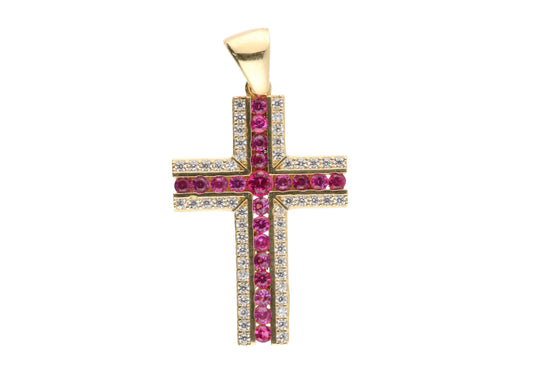 Pendente croce in oro 18 kt