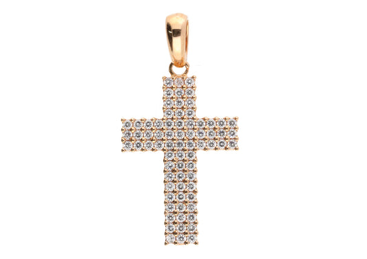 Pendente croce in oro 18 kt