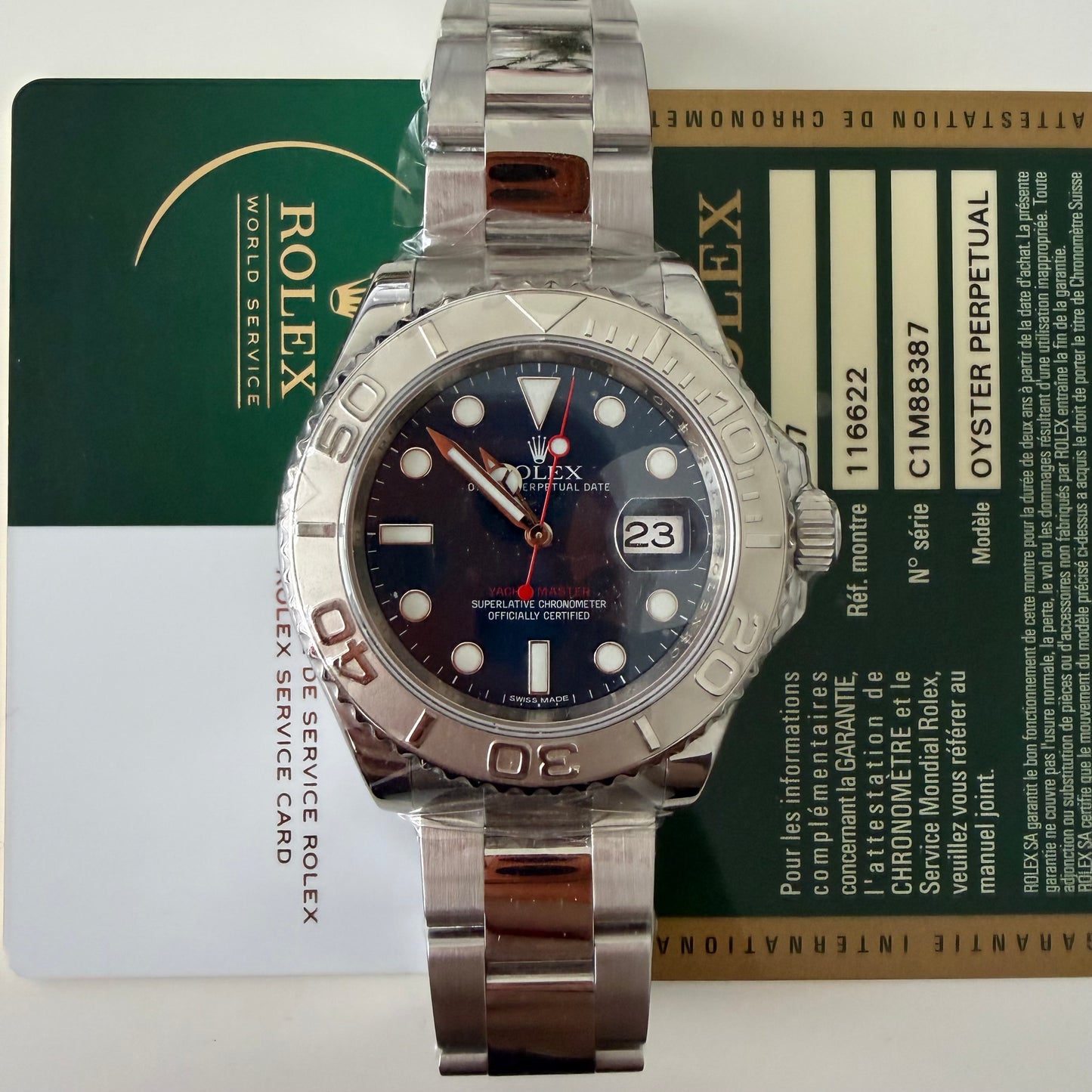 Rolex 116622 blu card and service