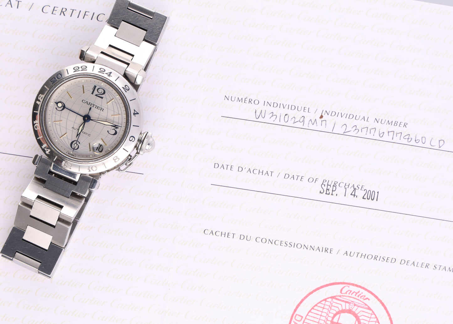 Cartier Pasha W31029M7 GMT