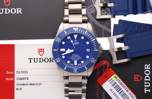 Tudor 25600TB Pelagos Blu dial double strap