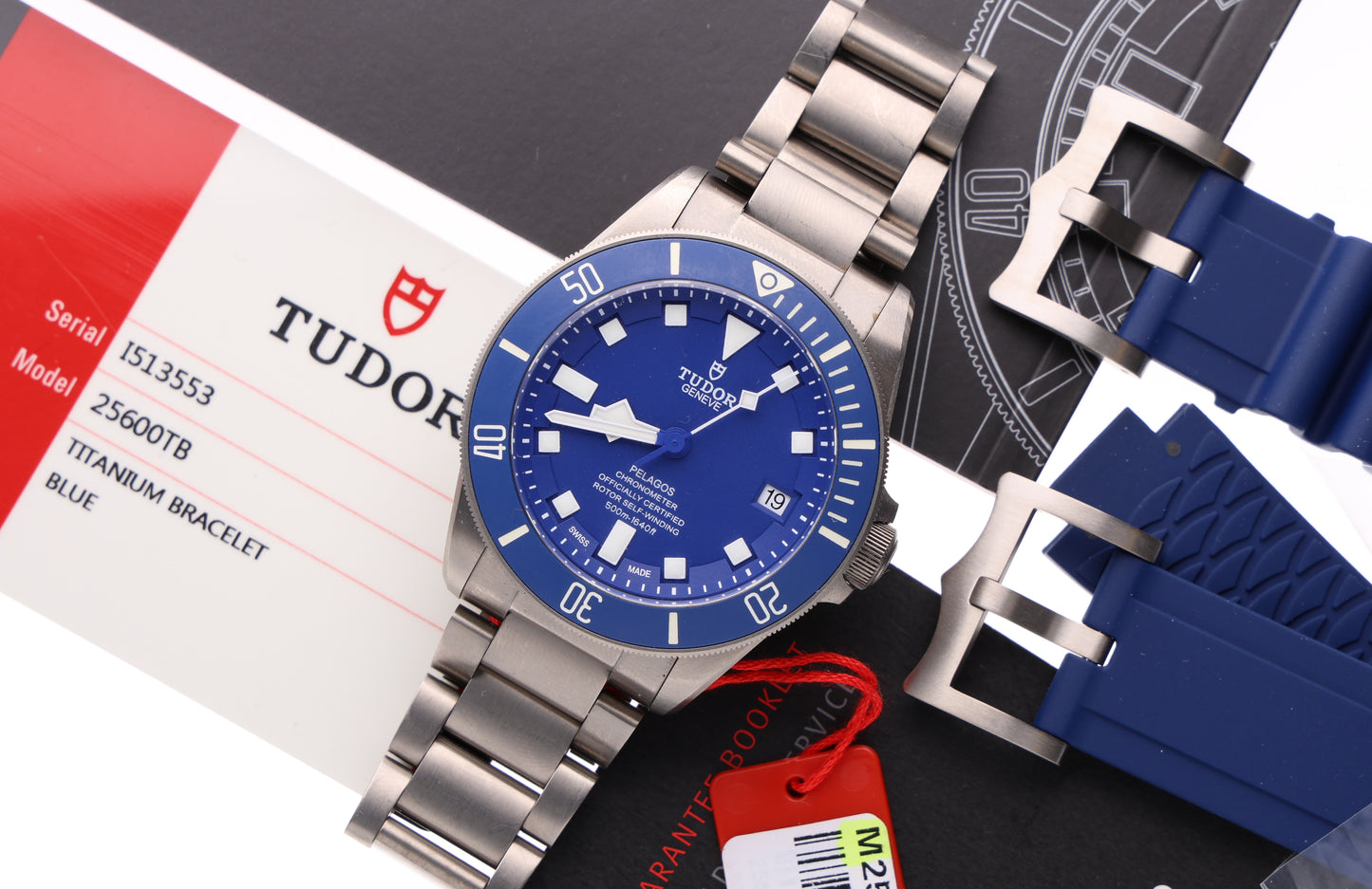 Tudor 25600TB Pelagos Blu dial double strap