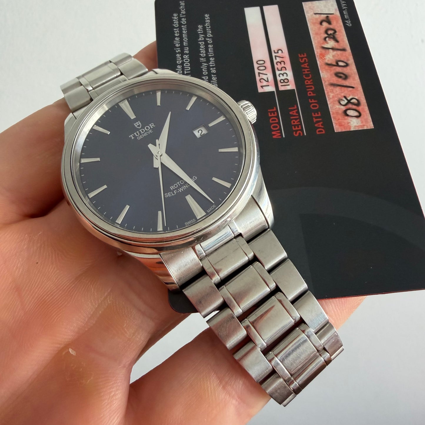 Tudor 12700 Style blu dial