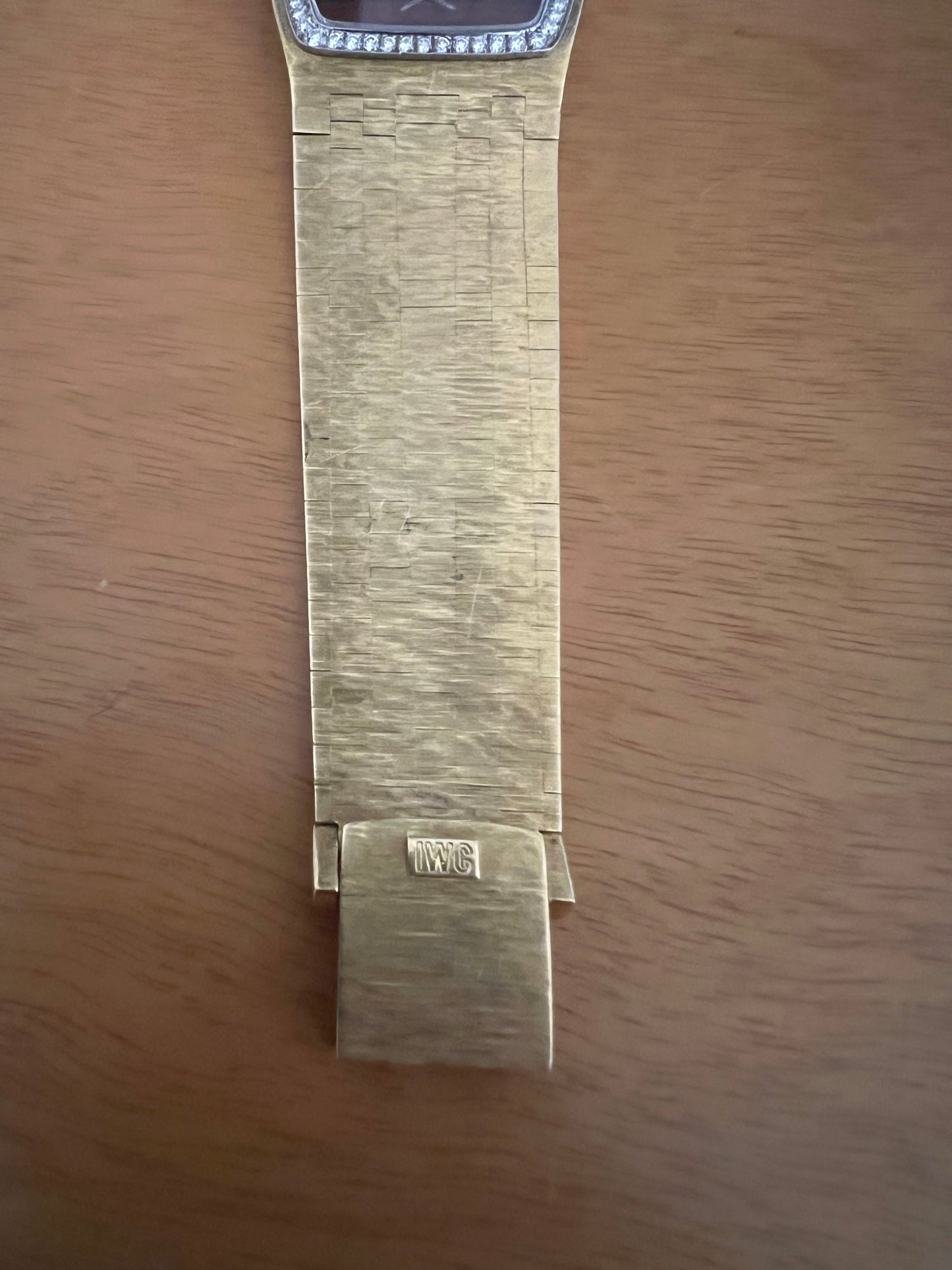 IWC wood kanjhar dial 18kt gold