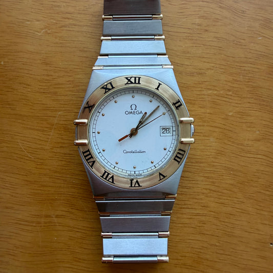 Omega Constellation Quartz 34mm steel gold