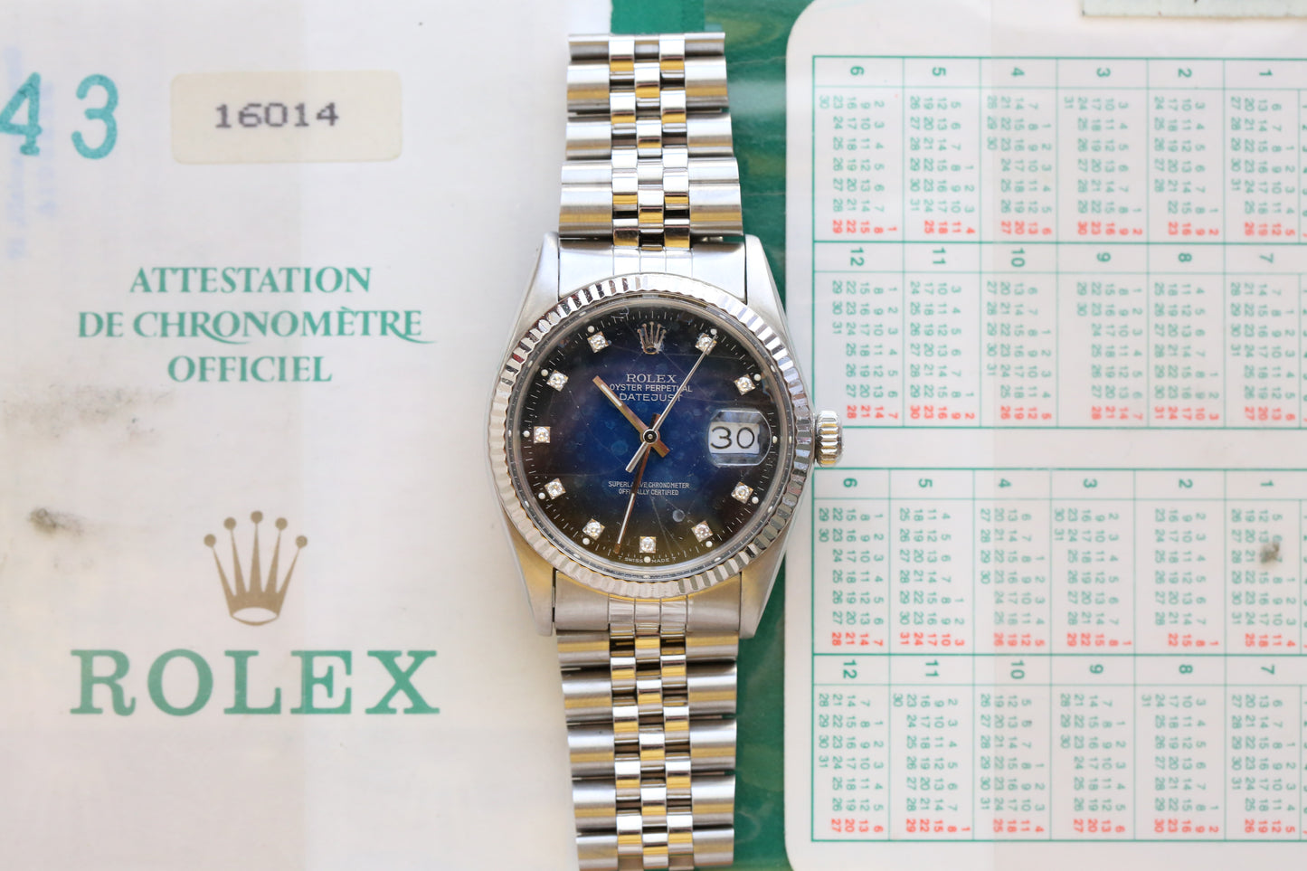 Rolex datejust 16014 quick set