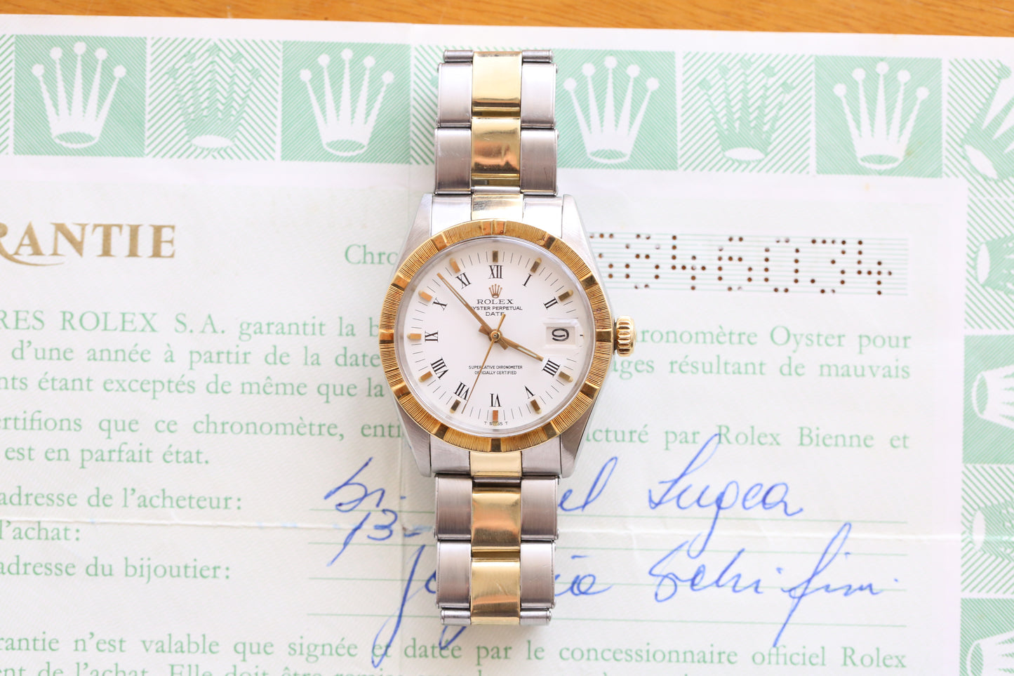 Rolex Date 15053 rivet bracelet