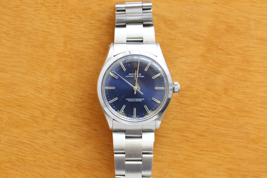 Rolex date 1002 automatic 34 mm blu dial