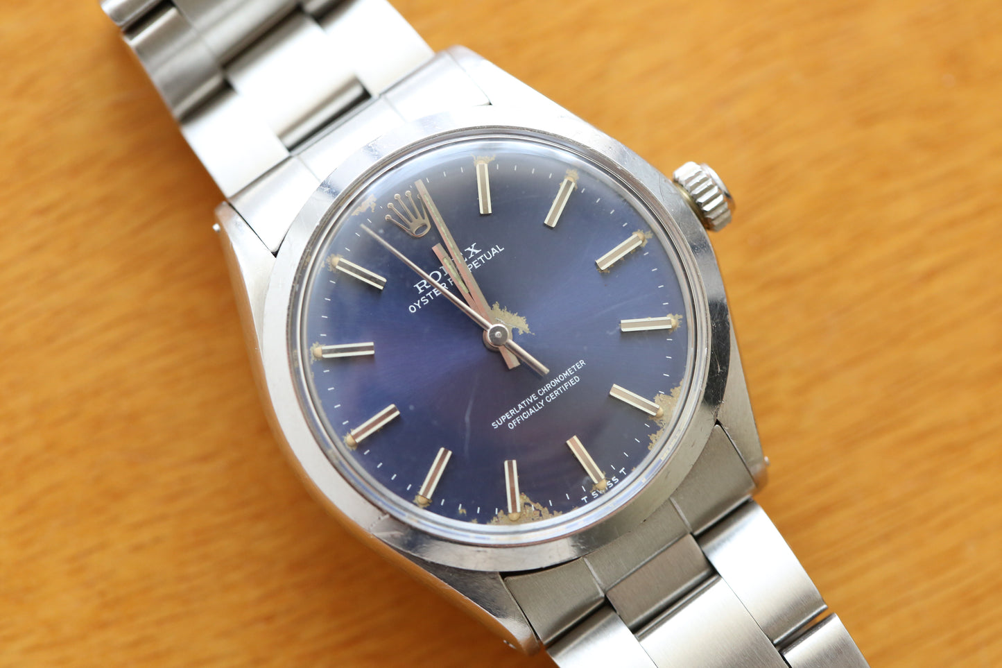 Rolex date 1002  blu dial