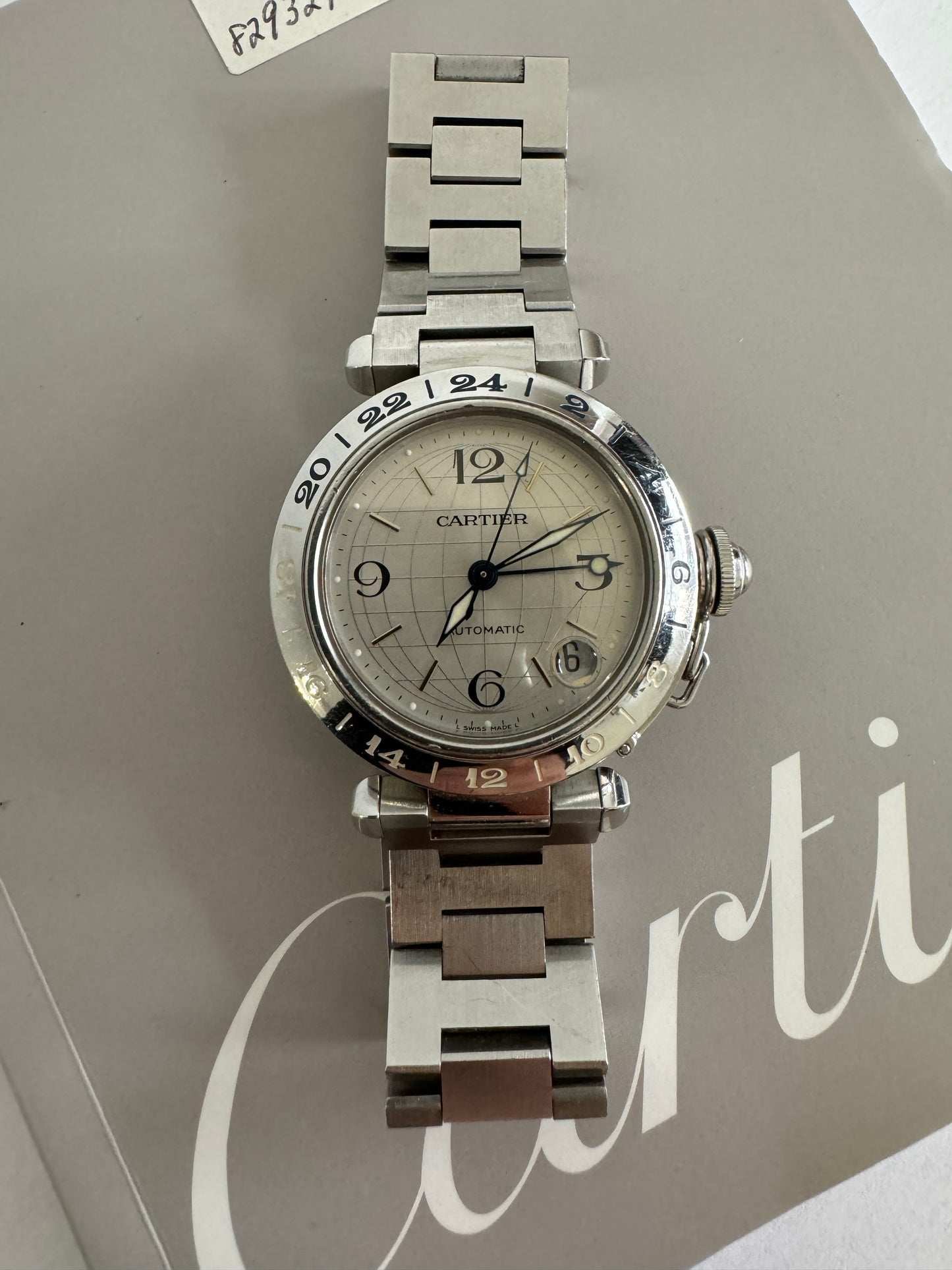 Cartier pasha 2377 paper Gmt
