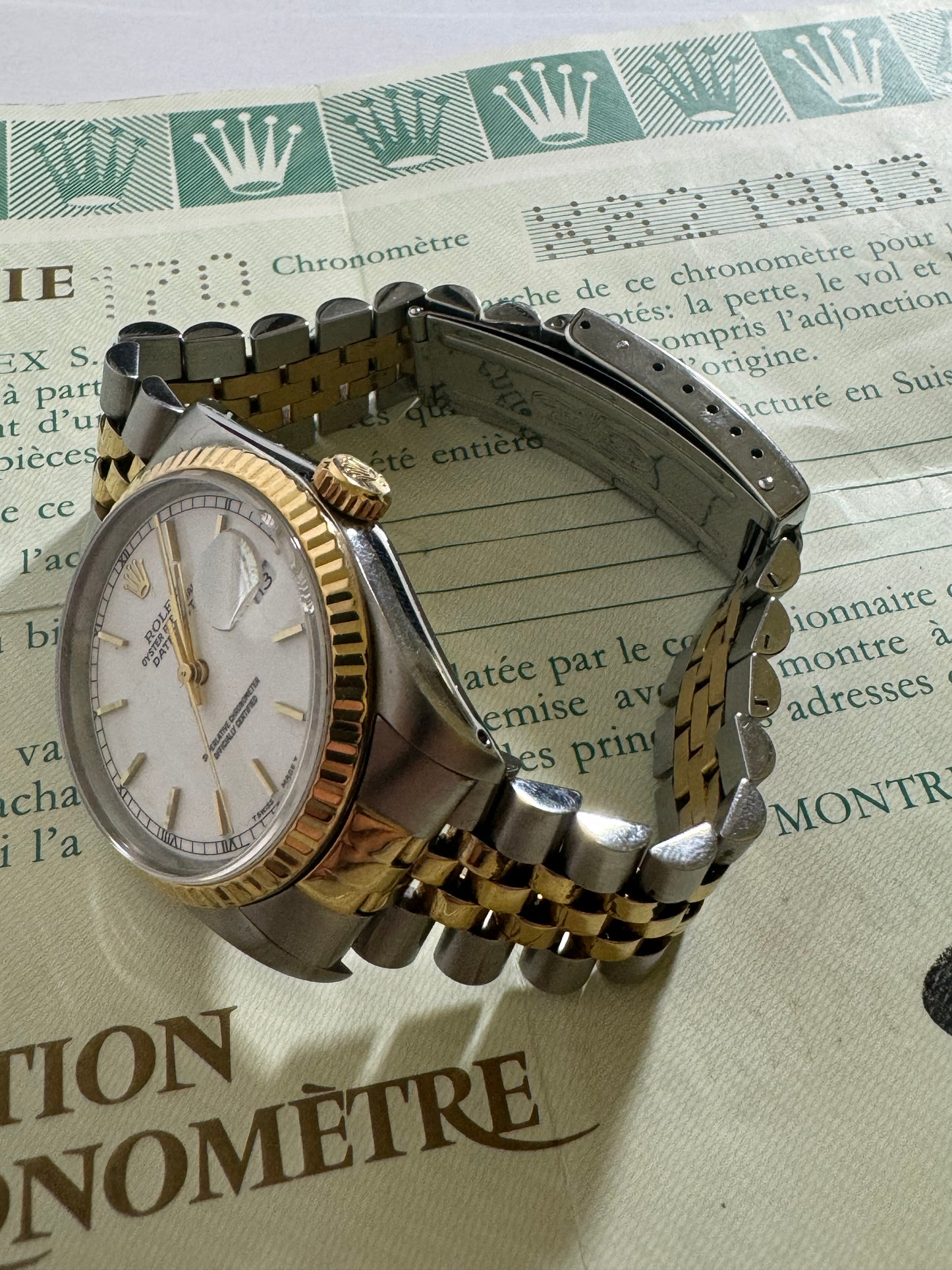 Rolex datejust 16233 paper