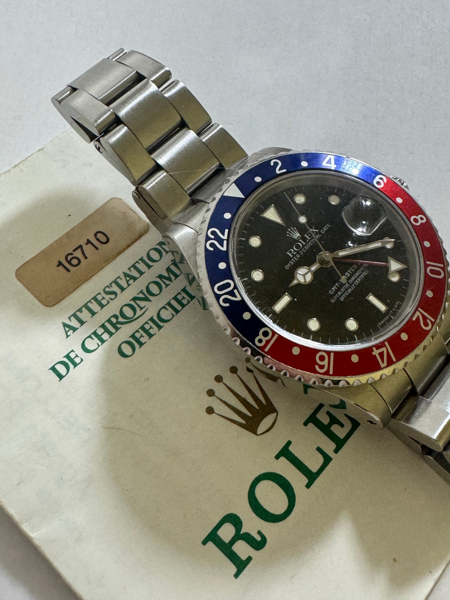 Rolex GMT 16710 paper seriale T