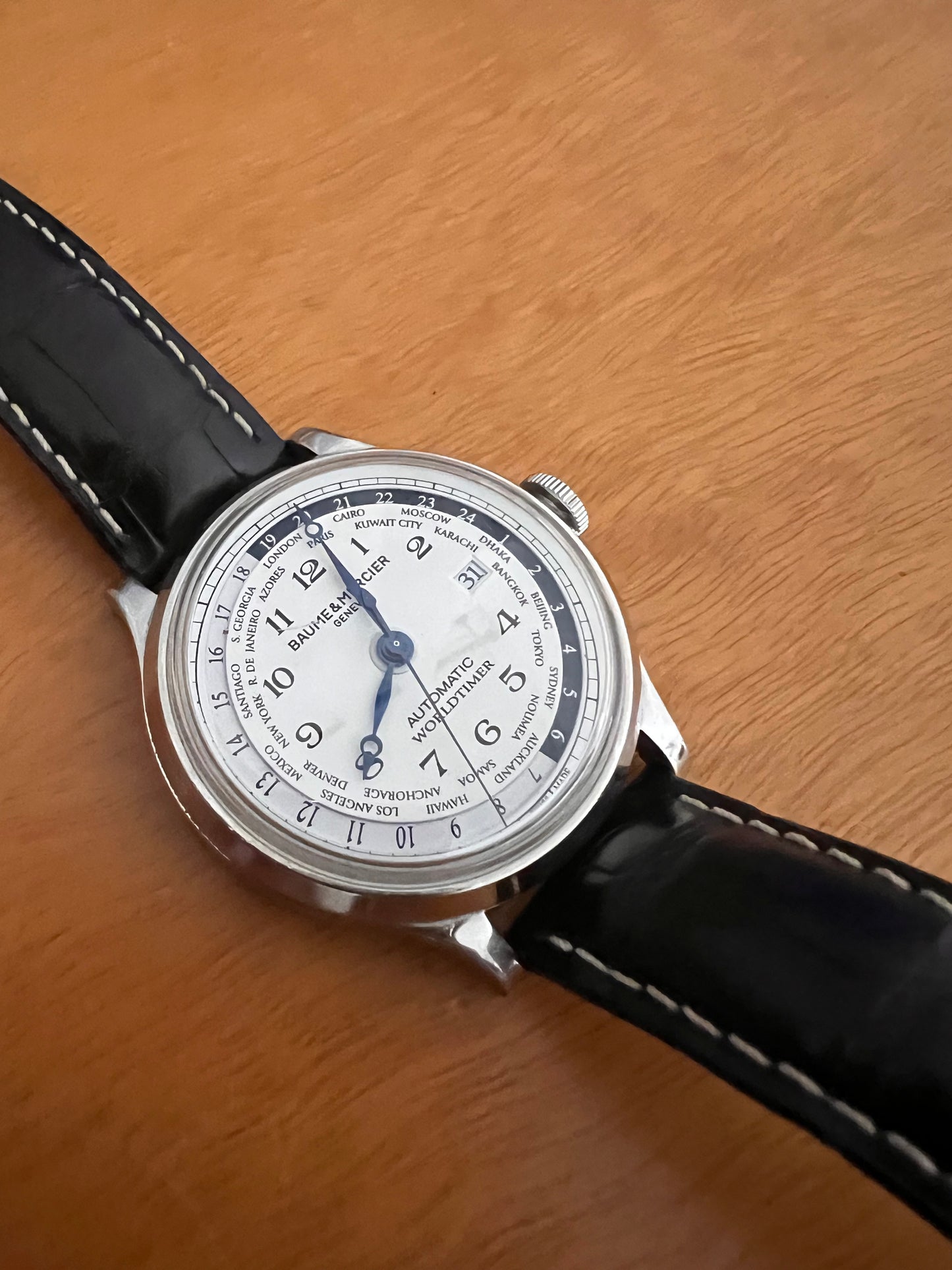 Baumé e mercier 65733 world timer