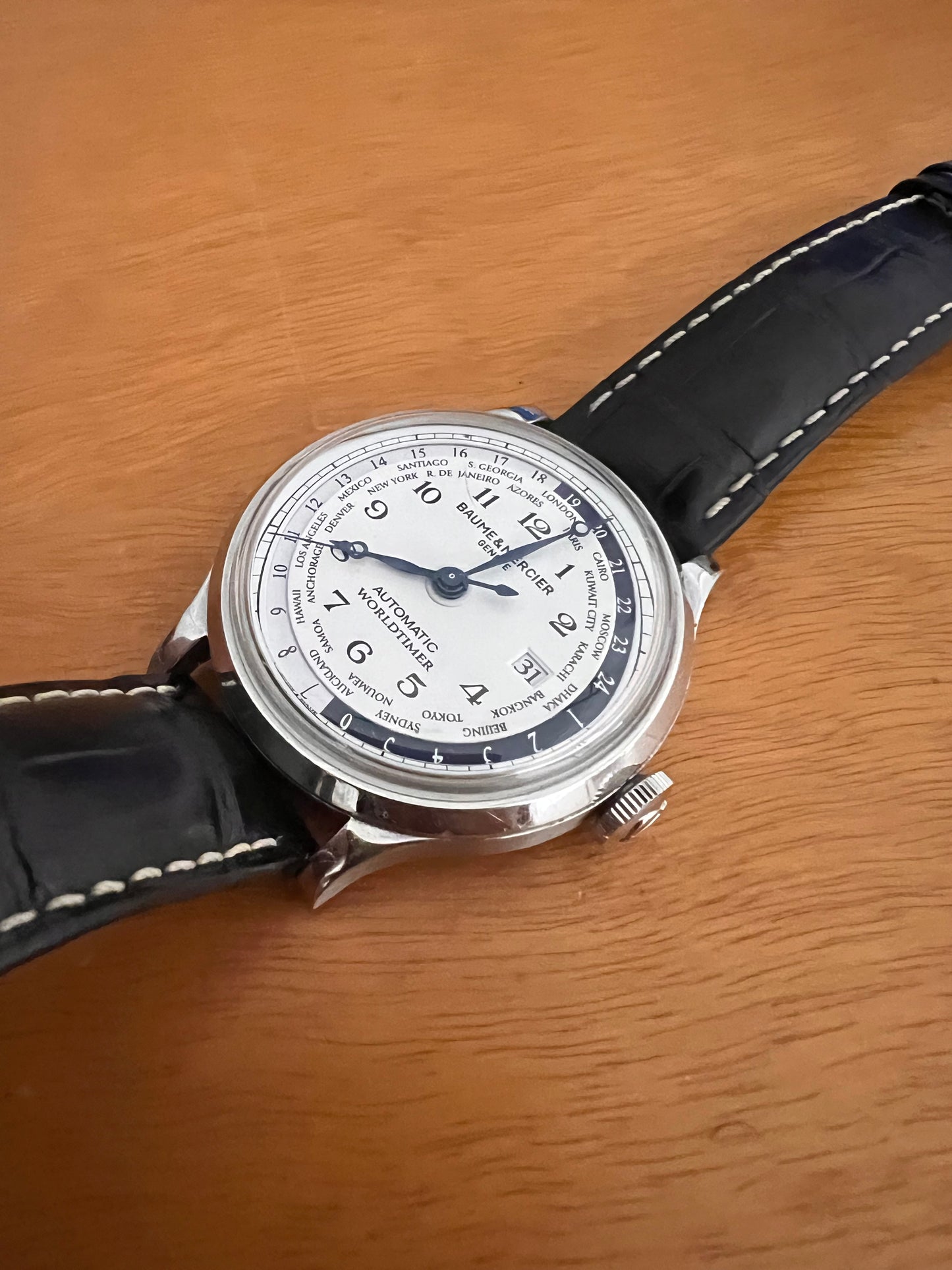 Baumé e mercier 65733 world timer