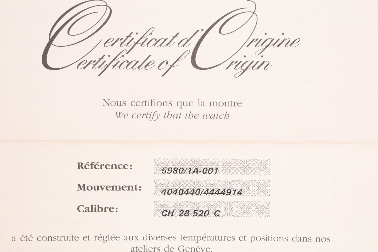 Patek Philippe 5980 2009