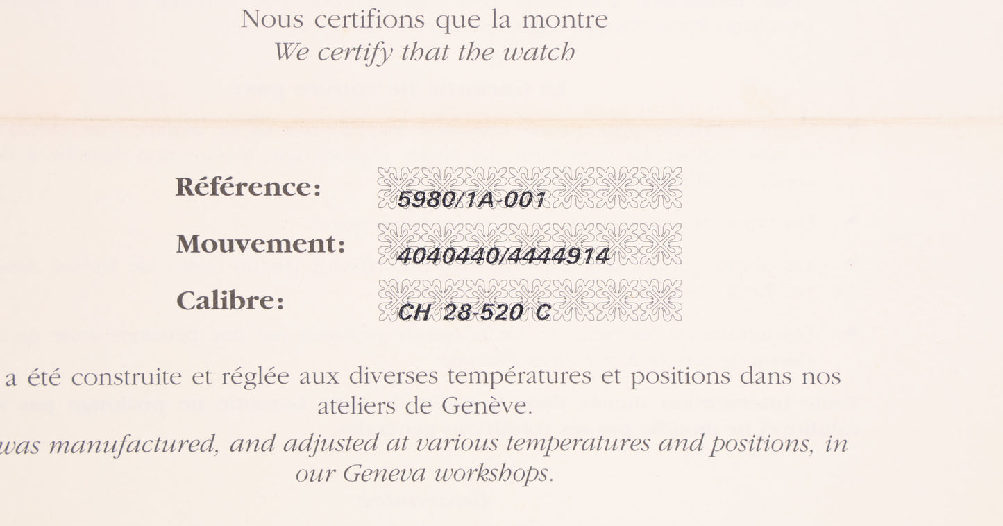 Patek Philippe 5980 2009