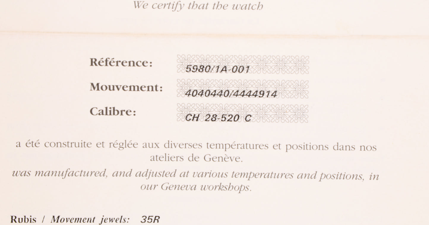Patek Philippe 5980 2009