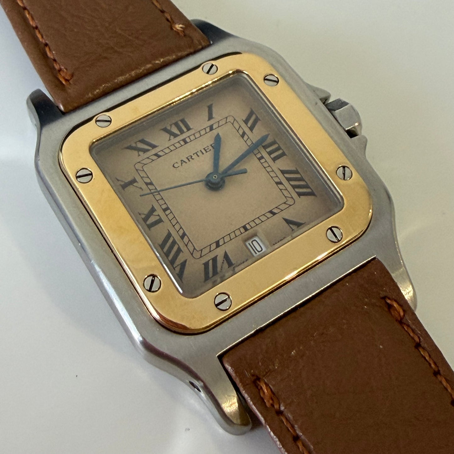 Cartier santos steel and Gold 187901