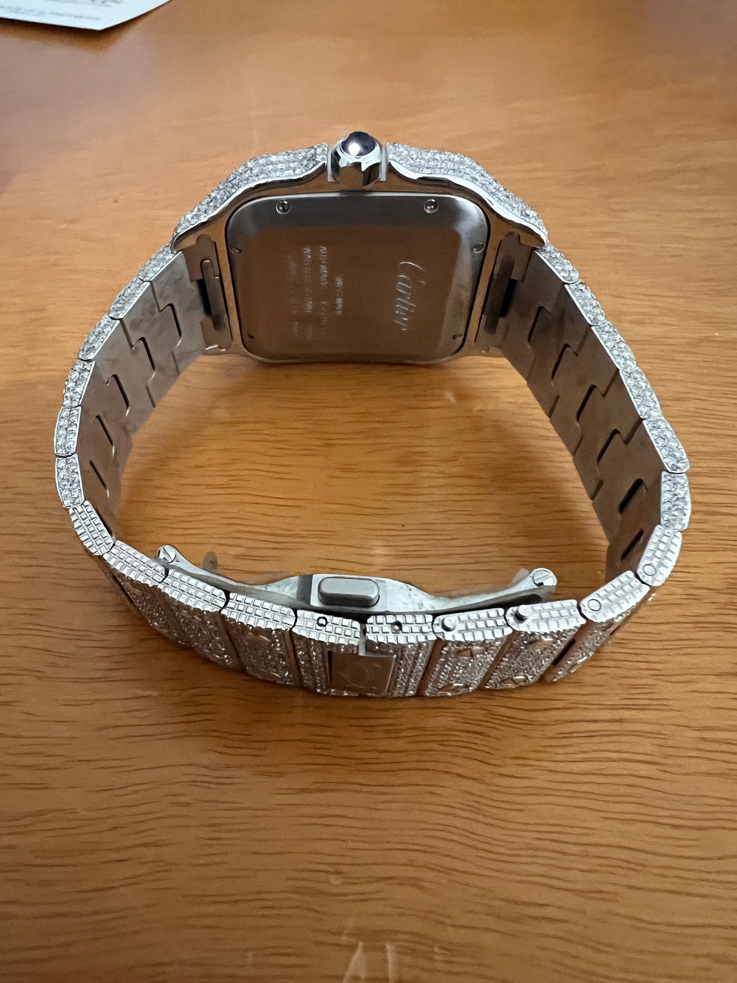 Cartier 4072 santos full frosted 14ct diamonds