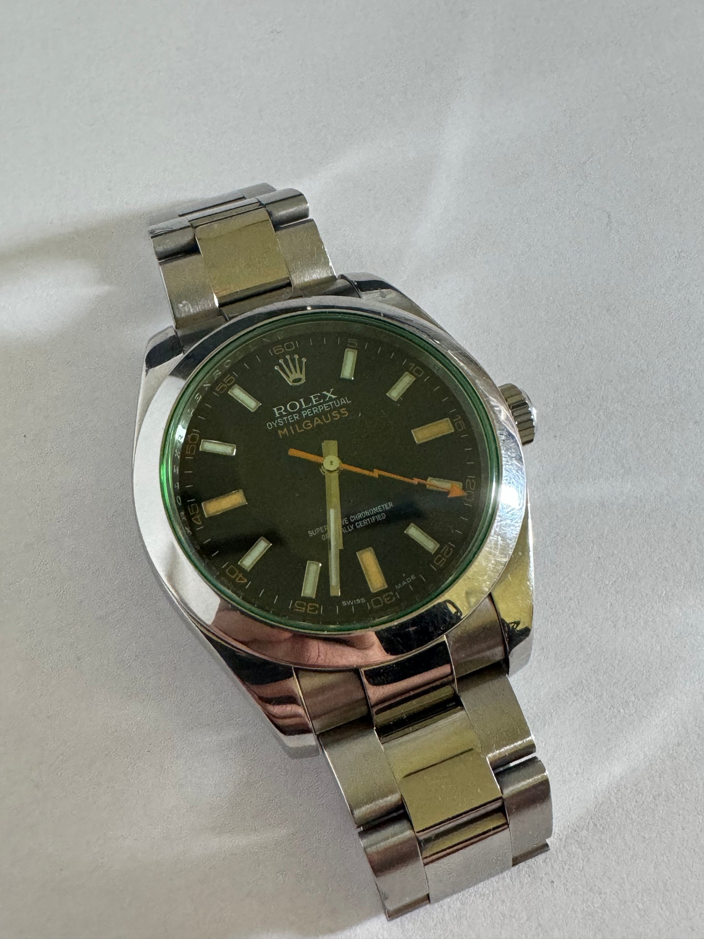 Rolex mill gauss 116400 vetro verde