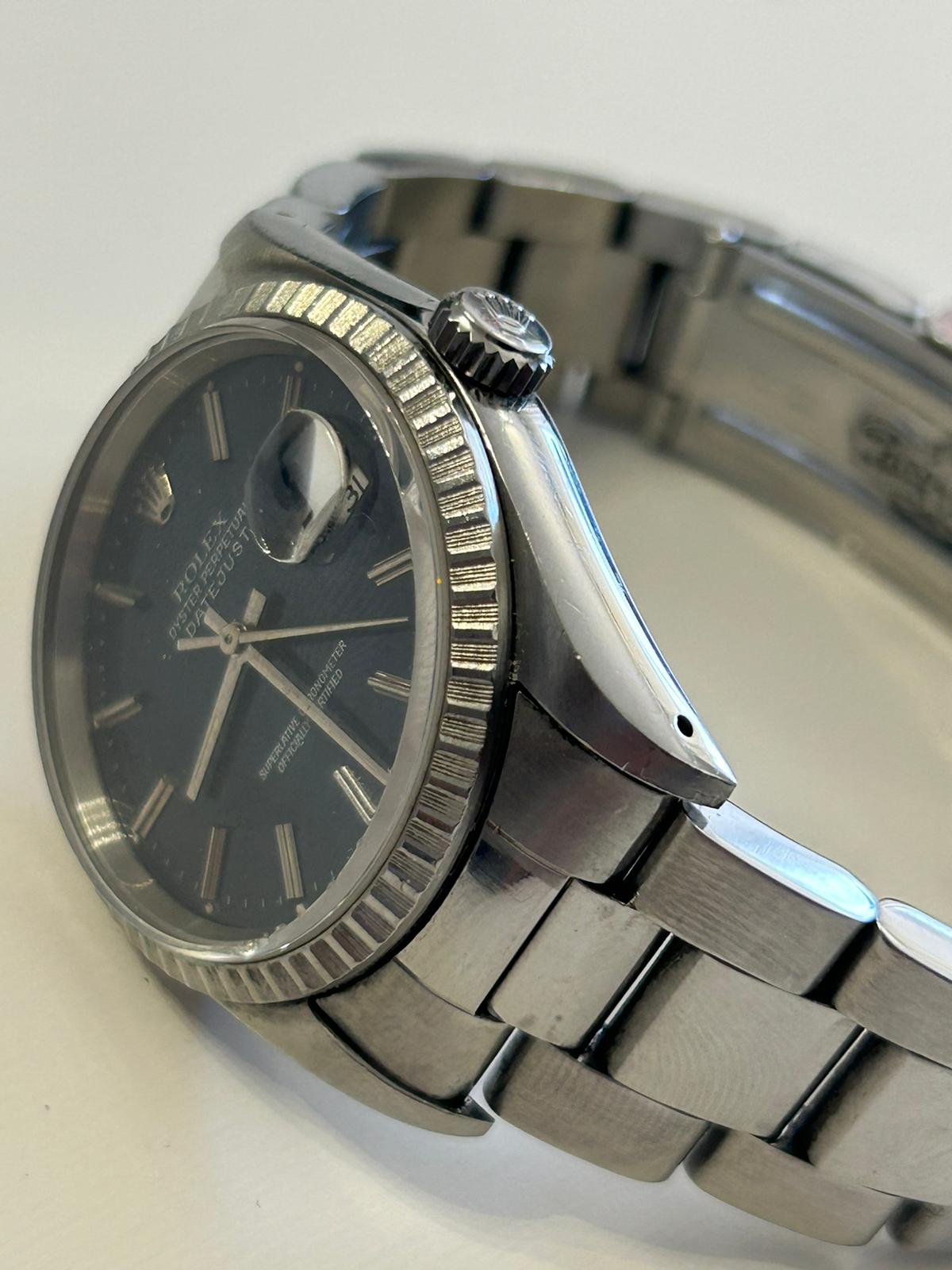 Rolex Datejust 16220 blu dial