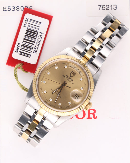 Tudor 76213 36mm paper gold bezel
