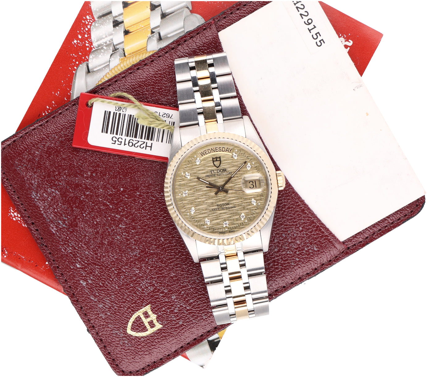 Tudor daydate 76213 diamond linen